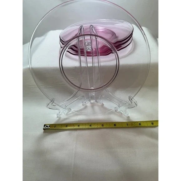 Tiffin Franciscan Wistaria Pink Luncheon 8 1/8 in Plates, Set of Four Plates - Picture 4 of 8